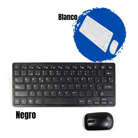 Combo Teclado Mouse Mini Inalambrico K-0